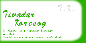 tivadar korcsog business card